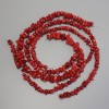 Red Coral Beads, cut facet, diameter 4-14×3-6mm± on thread, length 40cm± assortive sizes