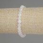 Bracelet Mountain Crystal Beveled Coin 6mm+-, 18cm length+- Stretch