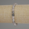 Bracelet Diamond Quartz Herkimer Diamond Quartz Smooth Bead 6mm+-, Stretch Length 7.1" (18 cm)