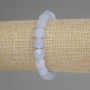 Bracelet Aquamarine Faceted Cube, diameter 9mm±, length 18cm± Stretch