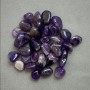 Amethyst tumbled stone without hole 9-16×9-11mm+- (per 100g+-)