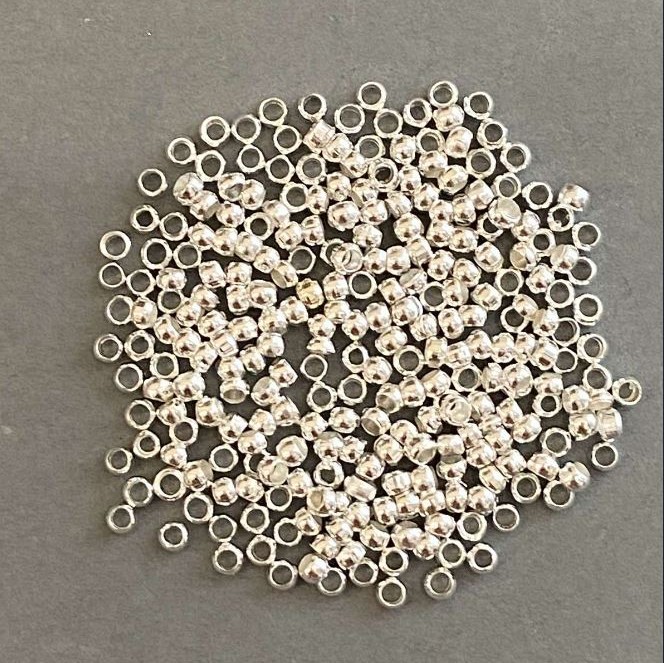 Crimp Crimpers "Zahypy" diameter 2.5 mm metal color "Silver" 8 g