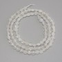 Faceted Rock Crystal Beads Coin-shaped, 4 mm diameter, 39 cm length on a thread