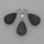 Droplet Lava Pendant 19x13mm+-, length 29mm+