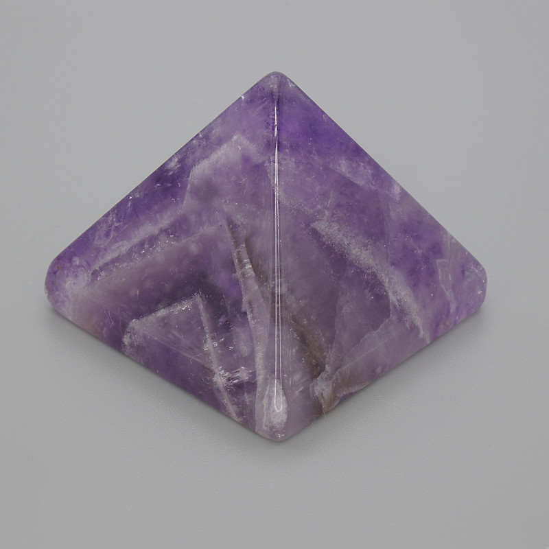 Amethyst Natural Stone Pyramid, 38x38mm length, 33mm width