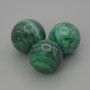 Sculptural Malachite Stone Sphere, 20mm diameter