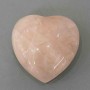 Souvenir Stone - Heart from Rose Quartz, diameter 60-85×60-85×30-45mm± assorted sizes, weight from 150g (Price per 100 g)