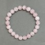 Bracelet Madagascar Pink Quartz Bead, diameter 8.5mm±, length 18cm±, stretch