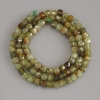 Grosular Beads Faceted Cube, 4x4mm diameter, on thread, length 39cm+