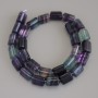 Fluorite Beads Triangle Beads, diameter 14x10x10x10mm± on thread, length 40cm+