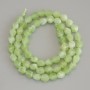 Chrysoprase Beads Bead-shaped Cut Diamond 6x5mm on Thread, Length 37cm