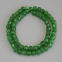Chrysoprase Beads, Faceted Cube Shape, 6.5 mm diameter, on a thread, length 40 cm+