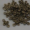 Pendant Hardware Cross Shape Bronze Color, size 16x10x2mm±, hole diameter 2mm±, packaging 20 g (~31 pcs)
