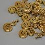 Finding Pendant in Gold Color, size 17x10x2 mm± hole diameter 2 mm± packaging 20 g (~17 pcs)