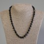 Necklace Black Onyx Multistrand, diameter 8×7mm±, length 50cm± with clasp