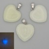 Pendant Heart Onyx Blue Glow 20x20x25mm+