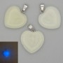 Pendant Heart Onyx Blue Glow 20x20x25mm+