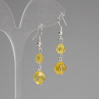 Earrings Citrine Faceted 7–9 mm ±, length 44 mm ±