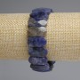 Bracelet Sodalite Faceted Rounded Link, 20×10 mm diameter ±, length 18 cm ± stretch