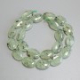 Prehnite Beads Oval 18×13 mm on Thread, Length 40 cm+