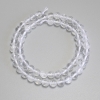 Rock Crystal Beads - Smooth Round Bead, 6.5 mm ± on Thread, 37 cm ±
