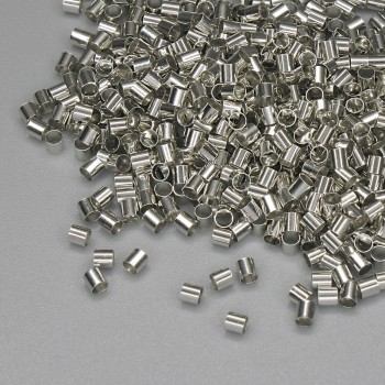 Crimp Bead Crimps "Zahipy", diameter 2mm, metal color "silver" pack 5 g