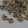 Pendant Charm Glasses Bronze Color, diameter 23×9mm± packaging 15 pcs