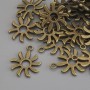 Pendant Sun in Bronze Metal Color, diameter 18×15mm± packaging 22 pcs