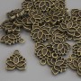 Pendant Lotus Color: bronze metal, diameter 13×11mm ± packaged 21 pcs