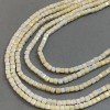 Czech Crystal Beads Yellow Faceted Cubes on Thread, 4x4mm, length 38cm