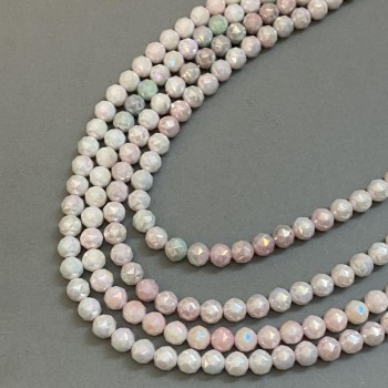 Beads Czech Crystal multicolor on thread faceted sphere, diameter 8mm + -, length 38cm +