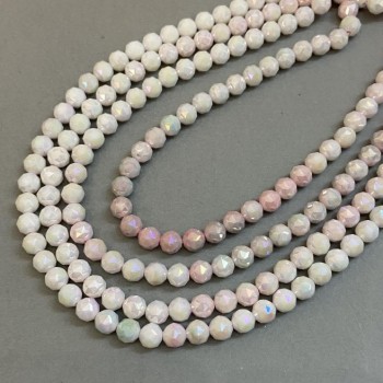 Beads Czech Crystal Multicolor on Thread Faceted Sphere, diameter 8mm + -, length 39cm +