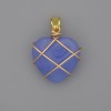 Pendant Heart in Aquamarine Weave 21x21mm+-, diameter 30mm+