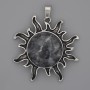 Pendant Sun Labradorite 39mm±, length 46mm±