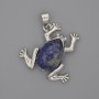 Frog Pendant with Lazurite 29×28mm±, length 37mm±