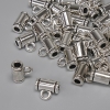 Toggle bail color of metal silver, diameter 8×4mm± hole, diameter 2mm± packaging 20g (~ 40 pcs)