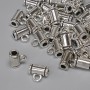 Toggle bail color of metal silver, diameter 8×4mm± hole, diameter 2mm± packaging 20g (~ 40 pcs)