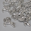 Pendant Pegasos in silver color, 16×17 mm ±, ear hole 2.4 mm ±, packaging 12 pcs
