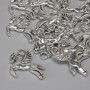 Pendant Pegasos in silver color, 16×17 mm ±, ear hole 2.4 mm ±, packaging 12 pcs