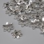 Cap cap finding for bead, metal color silver, diameter 10×1mm ± hole, diameter 2.5mm ± packaging 28 pcs.