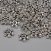 Threaded bead insert color metal silver, diameter 7×2mm± hole, diameter 1.5×6mm± packaging 44 pcs. +