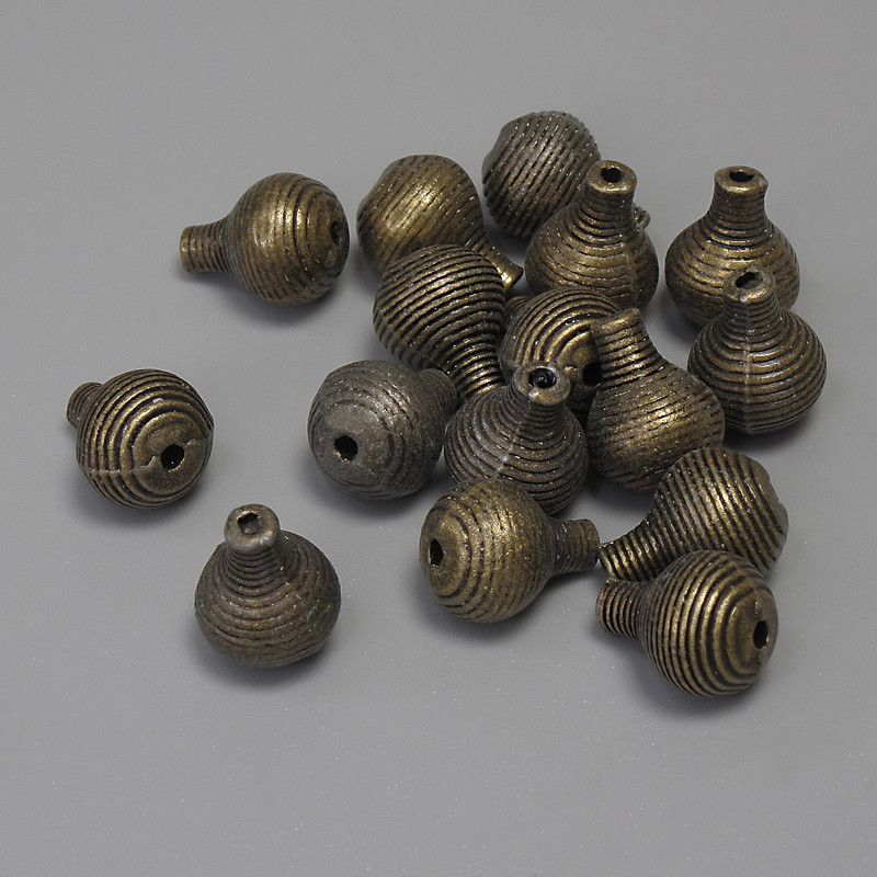 Bronze Bead Inlay Components, color of metal bronze, diameter 10x73mm± hole diameter 1mm± packaging 15 pcs.