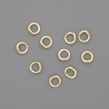 2-Row Connectors Rings, 5x2 mm ± hole 3.3 mm, gold-tone metal, packaging 10 pcs