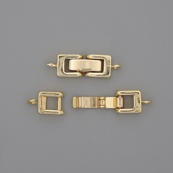 Clasp Findings, diameter 22x7 mm ± gold color of metal