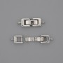 Clasp hardware, diameter 22x7mm± silver color metal