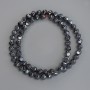 Hematite Beads Multisided 6x6mm on Thread, 40cm Length