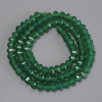 Chrysoprase Beads Faceted Rondelle, 6x4mm diameter, 38cm length on thread