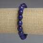 Lapis Lazuli Faceted Bead Bracelet 10mm, stretch, 18cm