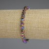 Rainbow Hematite Bracelet with Multifold Beads 6mm, 18cm stretch