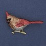 Brooch Bird Shape Colored Enamel Golden Metal 22x51 mm +